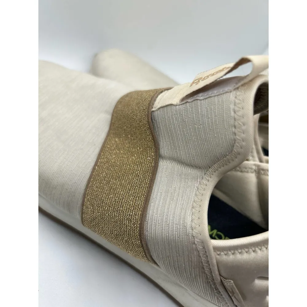 Reebok White Gold Sneaker Women Size 11 Memory Foam Sweet Road - Image 5