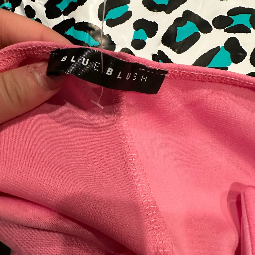 Blue Blush Strapless Pink Dress - Image 3