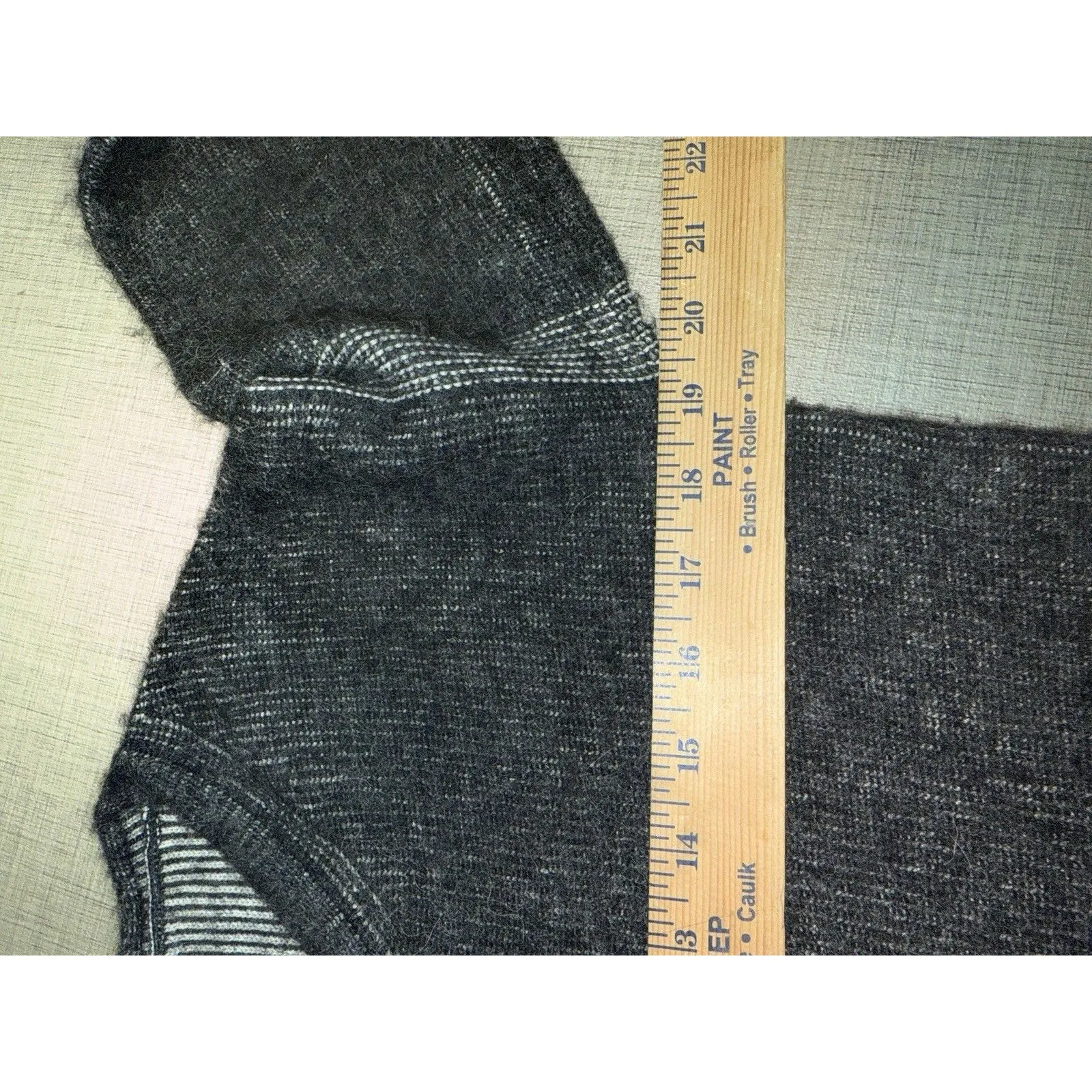 Peruvian Connection Vintage Alpaca Sweater Pullover Gray Black Size XS - Image 7