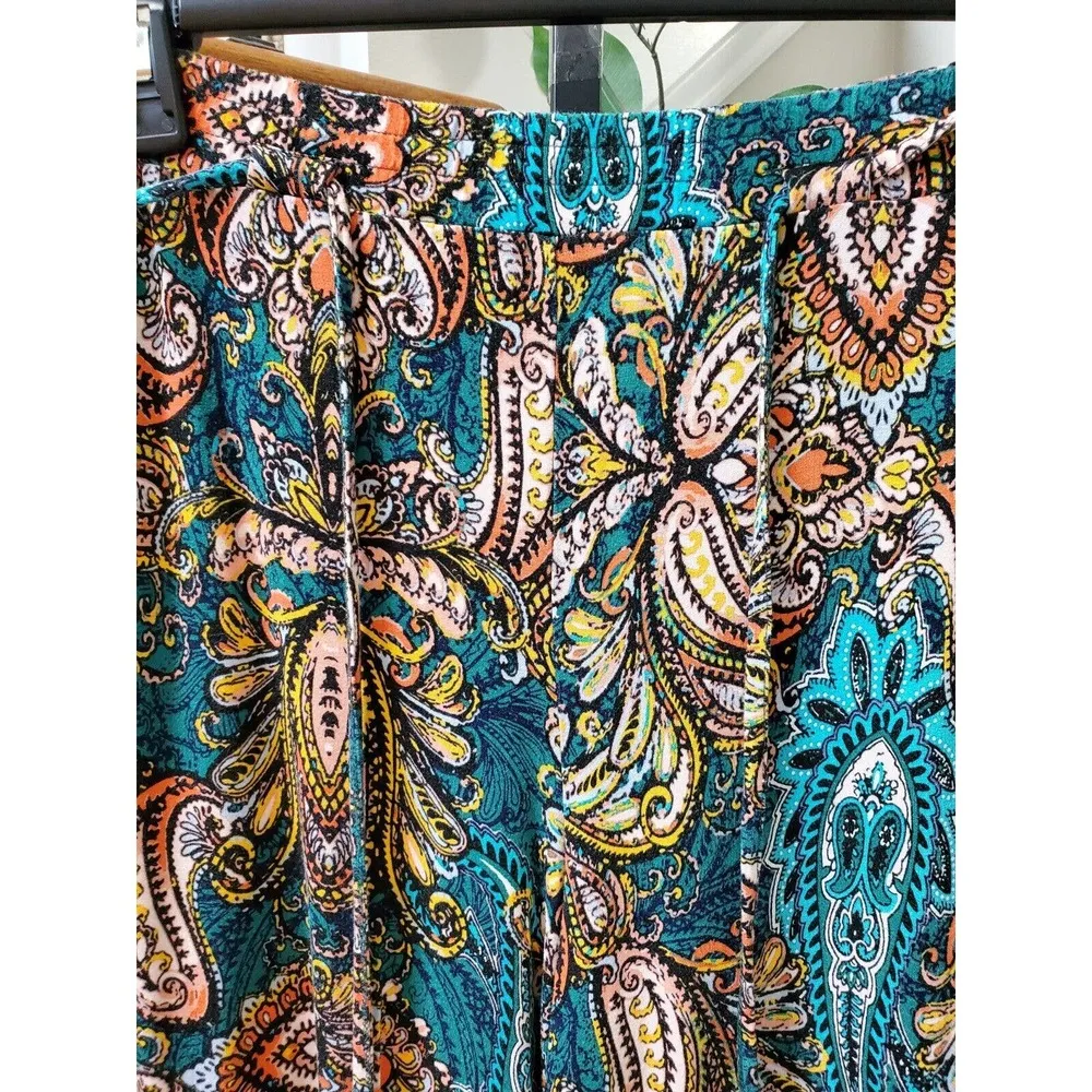Est.1946 Women Multicolor Rayon Wide Leg Pull On Comfort Waist Trouser Size 16W - Image 2