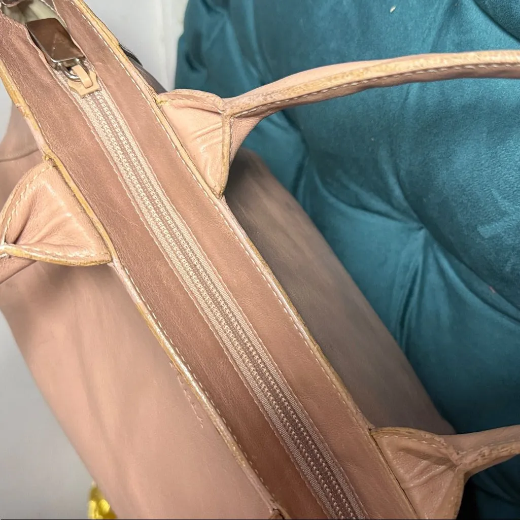 Furla Blush Leather Tote - Image 9