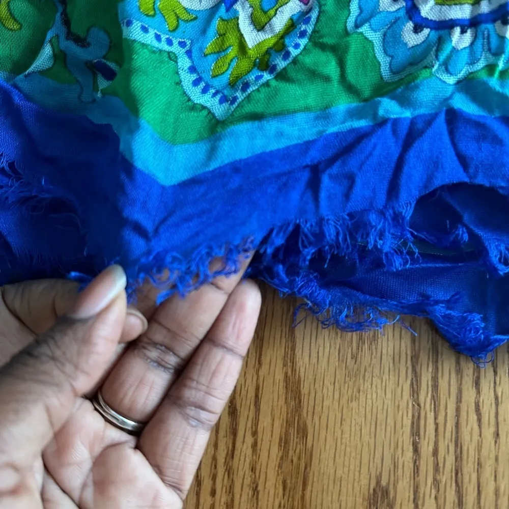 Vera Bradley Soft Fringe Emerald Paisley Scarf NWT - Image 6