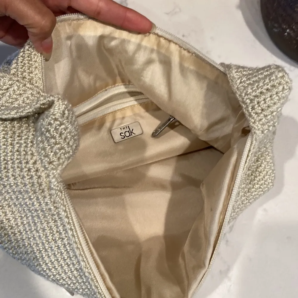 The Sak creak woven crocheted bohemian cottage core minimalist shoulder bag - Image 5