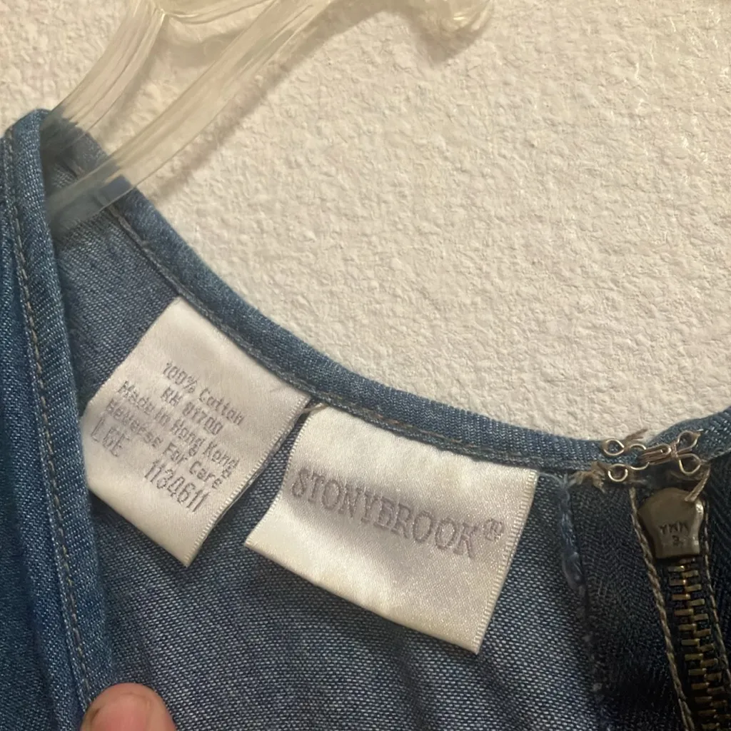 FINAL MARKDOWN Stonybrook 2 piece denim dress large - Image 5