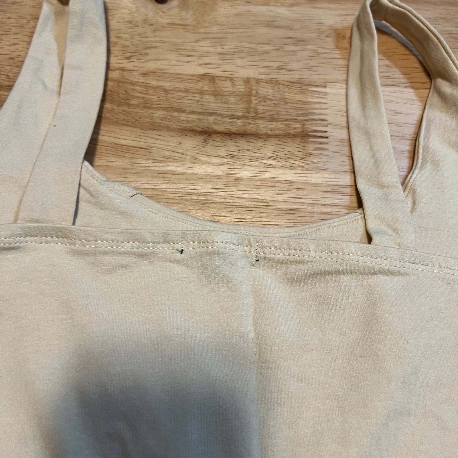 Wild Fable Women's Beige Seamed Cropped Corset Tank Top - Size Medium - NWT - Image 4