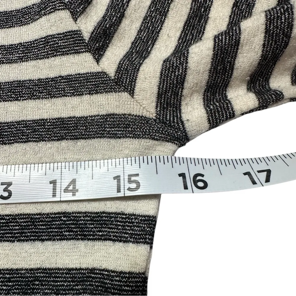 Michael Stars Gray White Stripe 3/4 Sleeve XS/ S - Image 4