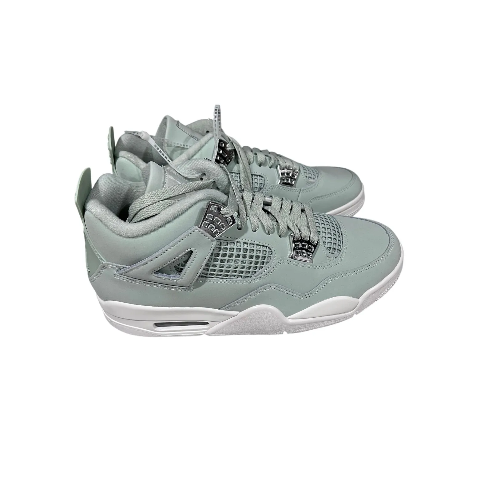 Nike Air Jordan 4 Retro Seafoam Green Metallic Silver Sz 11.5 W / 10 M NEW - Image 2