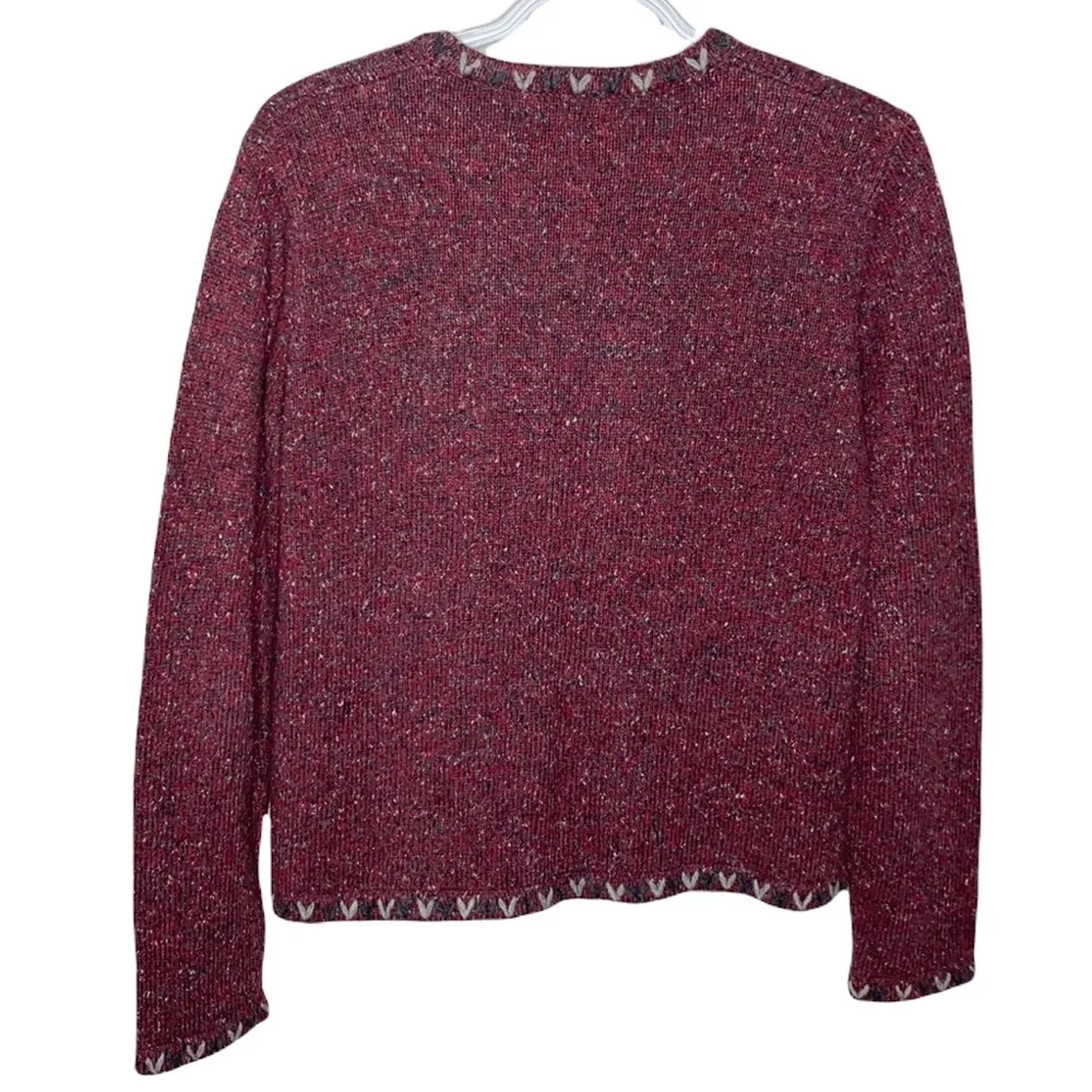 Woolrich vintage Ruby speckled wool blend buttoned cardigan size S - Image 2