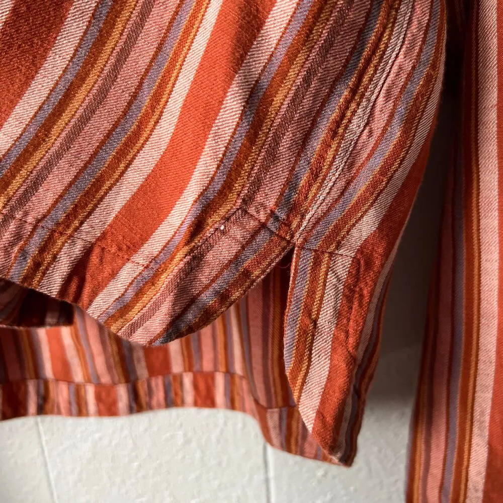 Aeropostale Shirt Womens Large Cropped Boxy Flowy Relaxed Striped Casual Girl - Image 10