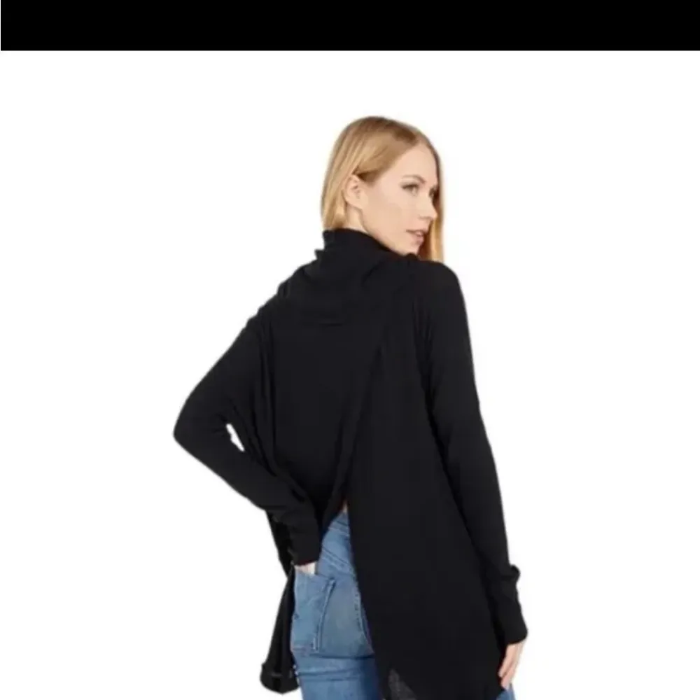 Free people juicy long sleeve cowl neck waffle knit thermal - Image 2