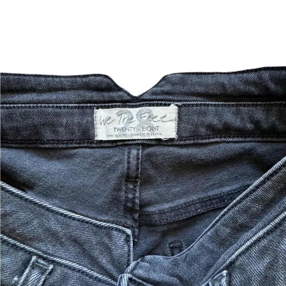 Women's Free People We The Free Black Denim Shorts summer Beach Y2K Size 28 - Image 3