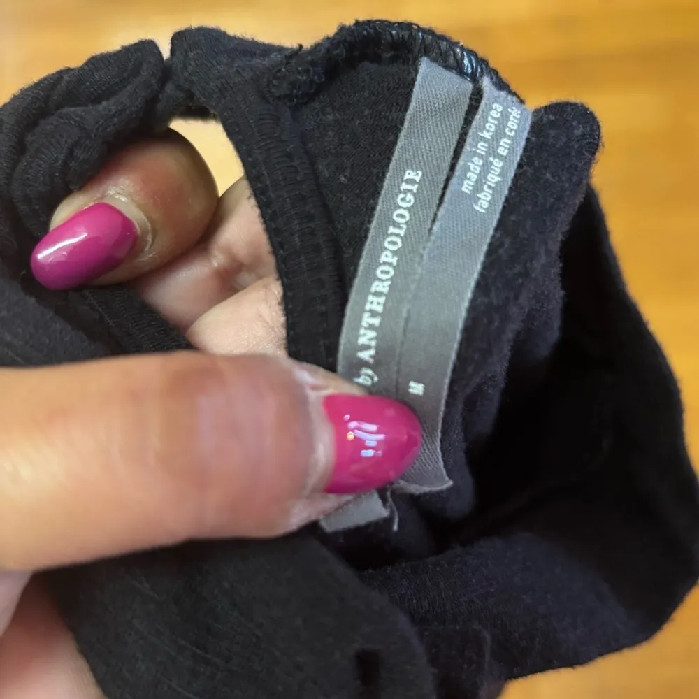 By Anthropologie Tie Shoulder Coastal Basics Career Quiet Luxury Mock Neck Top M - Image 4