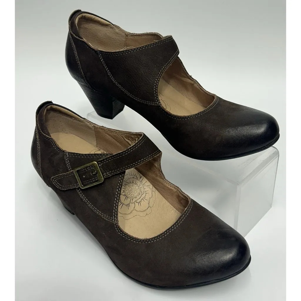 TAOS Studio Mary Jane Leather Pumps Heels Shoes Women's Size 7 US / EU 38 Brown - Image 3