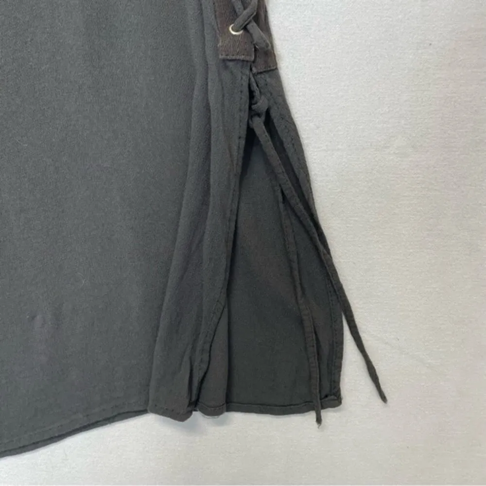 Sophie Rue Rayon Sleeveless Tank Size Small side lace-up cinched ties gray - Image 9