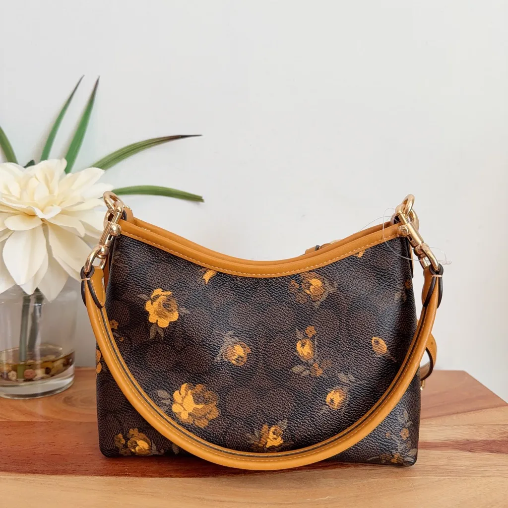 NWT Coach Laurel Small Shoulder Bag In Signature Canvas With Floral Print - Image 2
