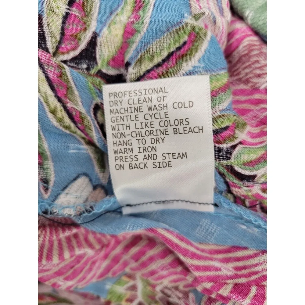 Rachel Roy Multicolor Floral Maxi Skirt Smocked Waist Hi Low Tropical Sz XS - Image 10