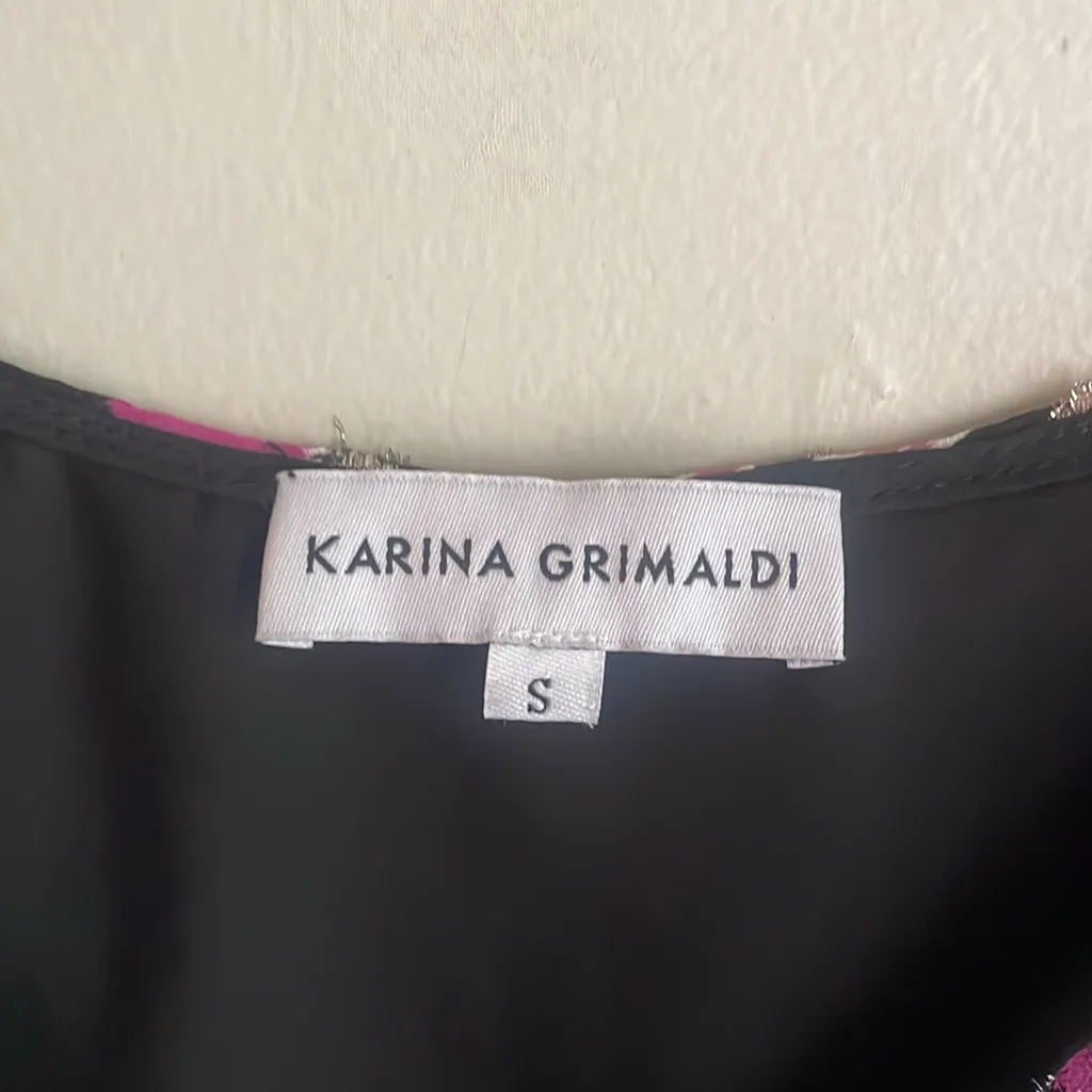 KARINA GRIMALDI Marissa Print Dress in Purple Metallic - Image 5