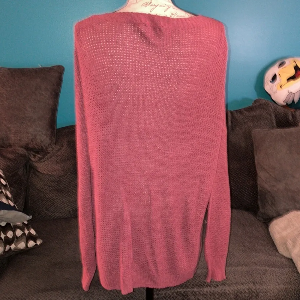 American Eagle Oversized Waffle Knit Sweater, Large - Image 4