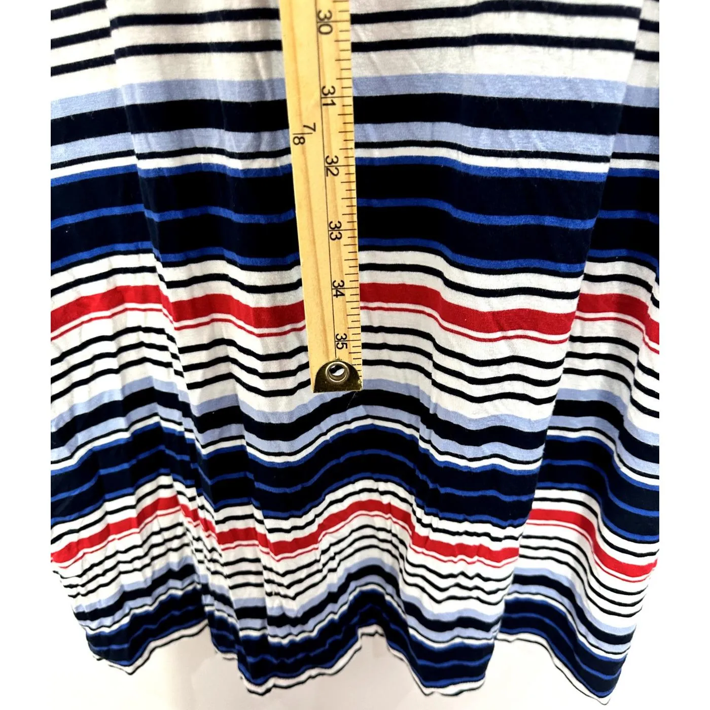 Lane Bryant Womens 18/20 Striped T-Shirt‎ Dress Preppy Coastal Stretch Soft - Image 3