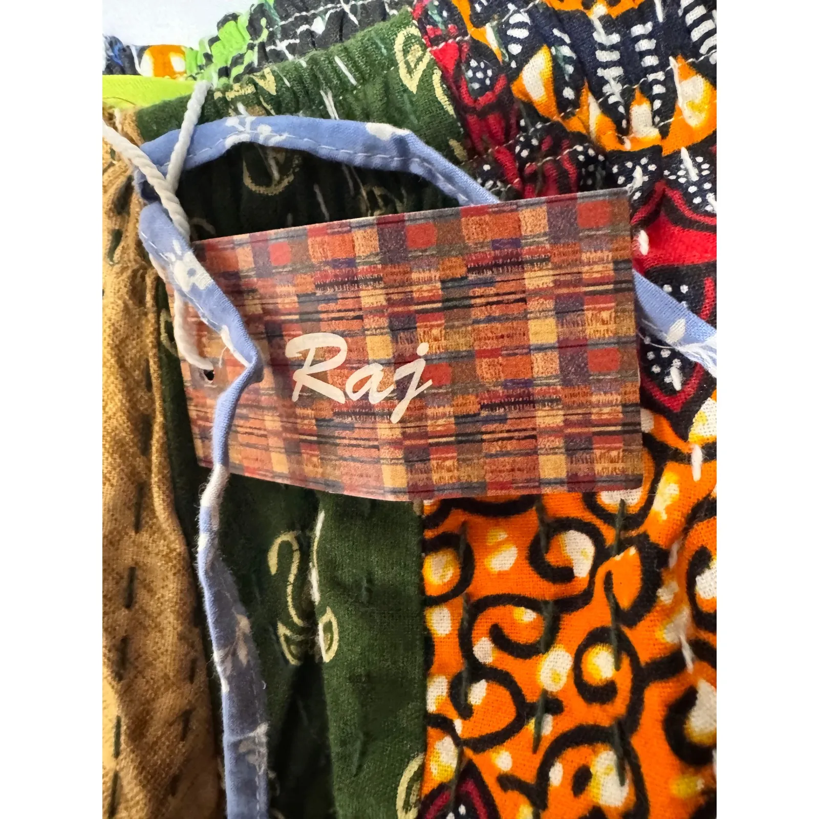 Bohemian Patchwork Wide Leg Palazzo Pants Festival Boho Hippie Size XL - Image 9