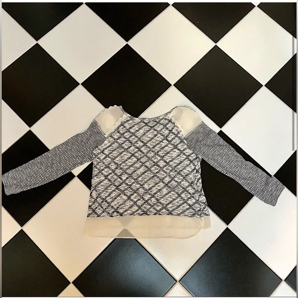 Maison Jules Knit Layered Patchwork Sweater Top Textures Anthropologie Anthro M - Image 3