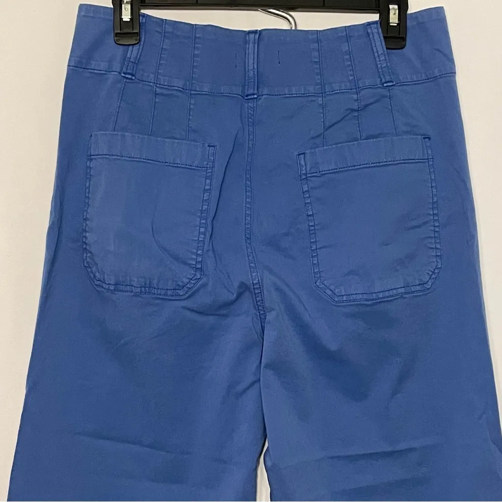 Lauren Conrad Pants Women 10 Super Hise-Rise Wide Leg Crop Blue Boho Cottagecore - Image 10