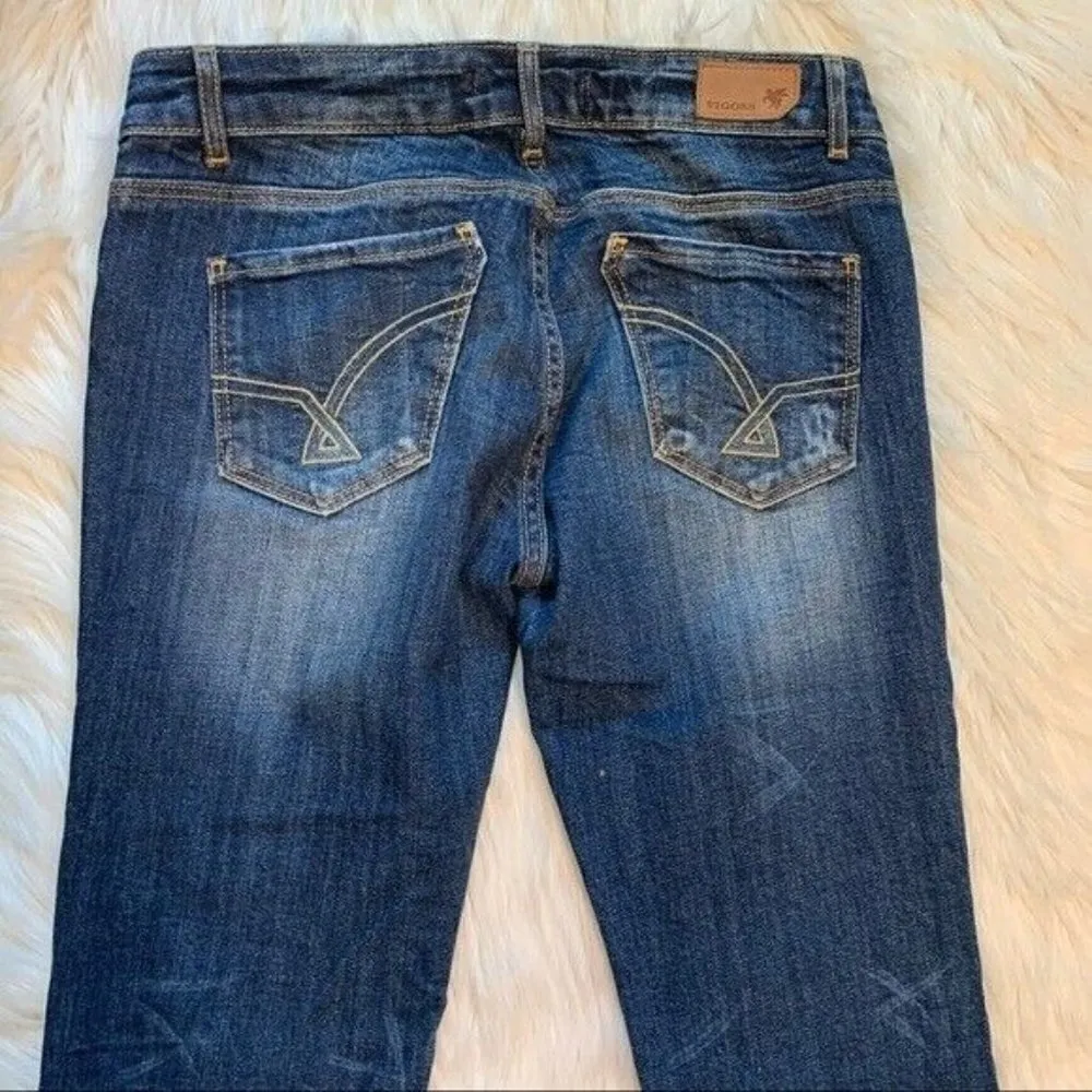 Vigoss Cuffed Cropped Jean Dark Wash Distressed - Image 8