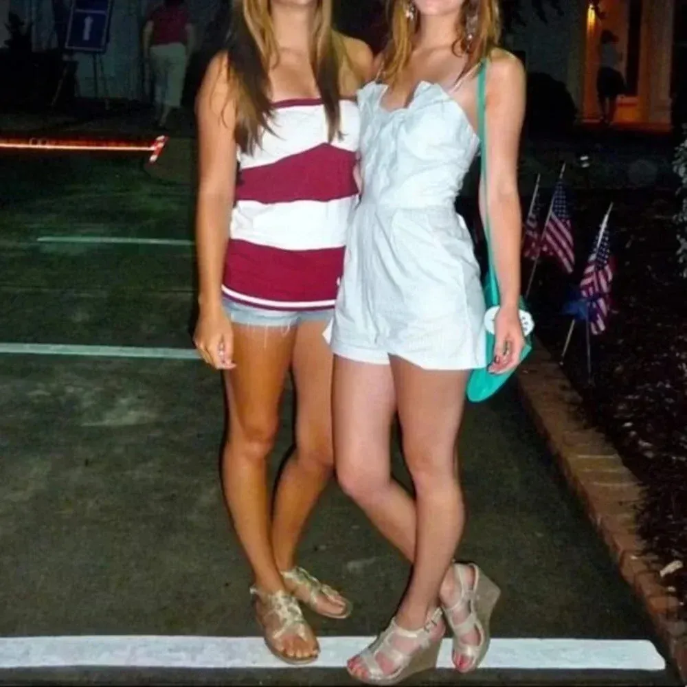 THREADS 4‎ THOUGHT Light Blue Pinstripe Romper Size Small - Image 9