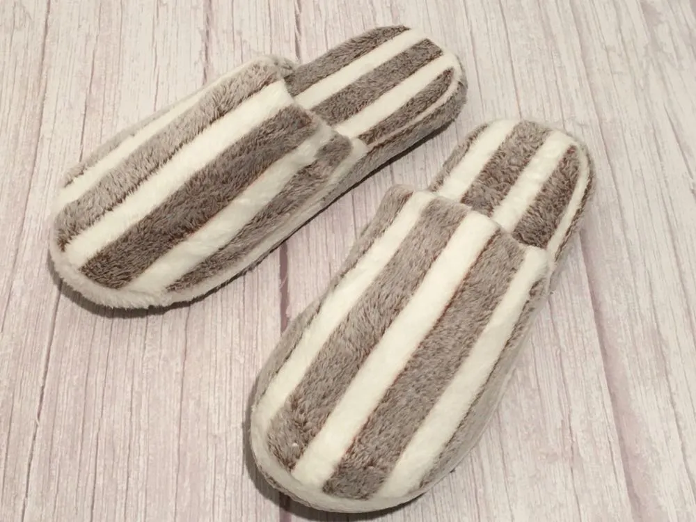 Soft Cozy Slippers, Size 10/11 Brown - Image 3