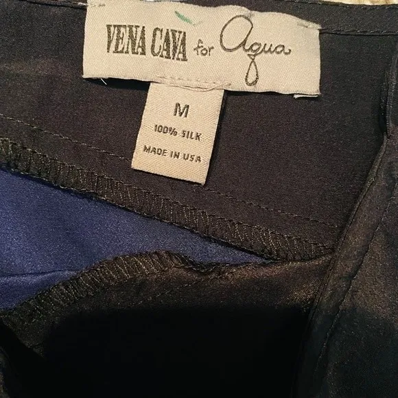 Vena Cava Size M Fringe Ruffle Camis Tank‎ Silk Black Blue Burlesque Feminine Size M - Image 4