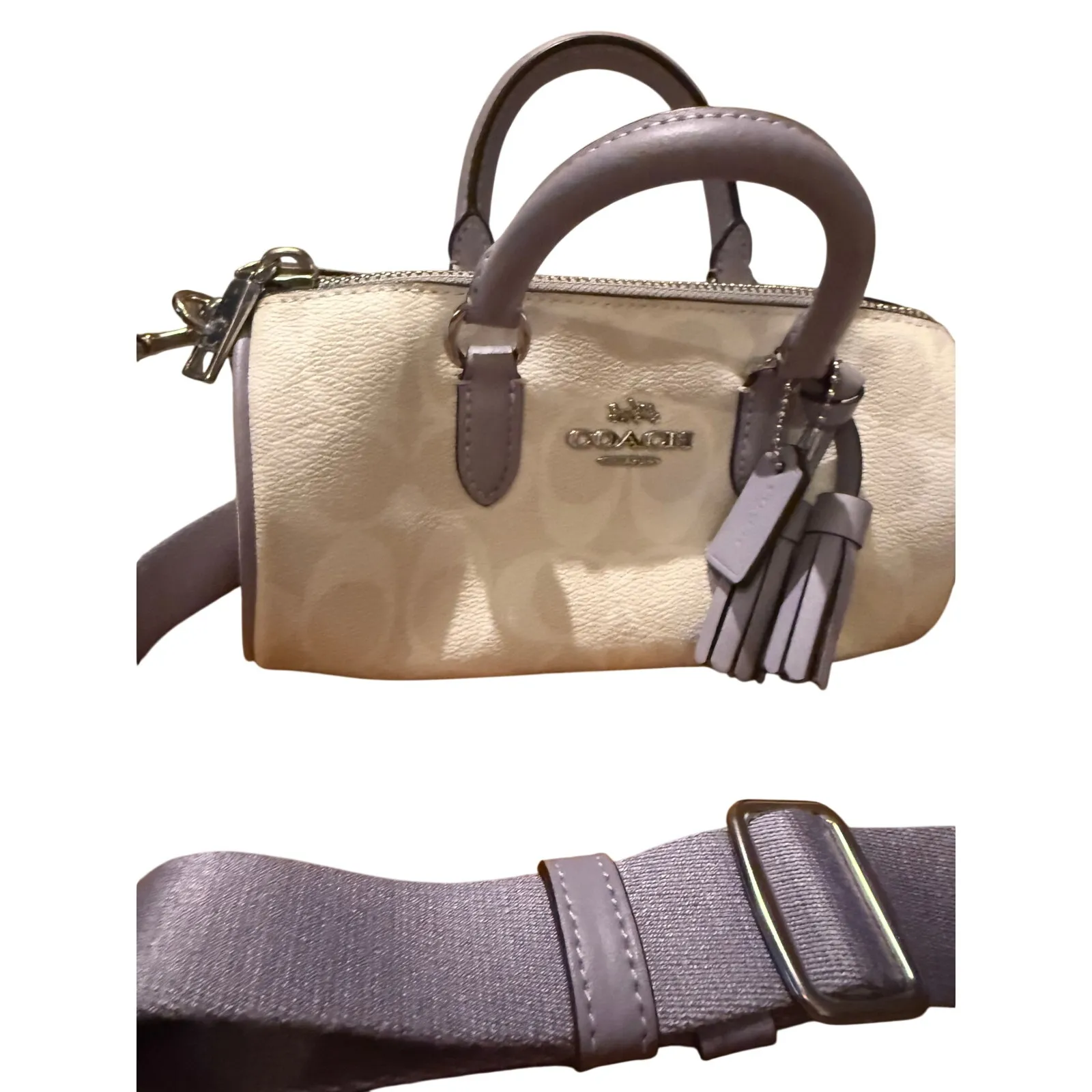 NWOT Coach Lacey Crossbody Signature Canvas Chalk Mist Purple - Image 5