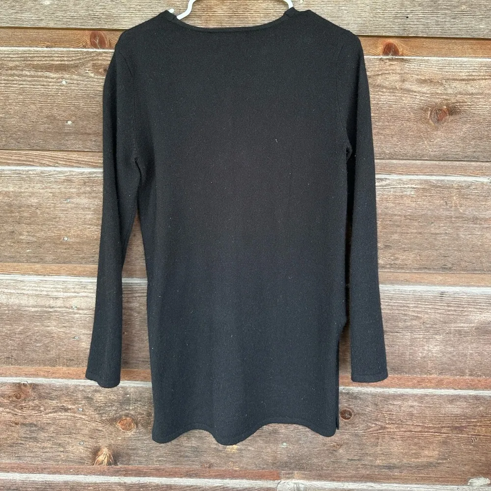 Saks Fifth Avenue Black Cashmere Sweater Top - Image 2