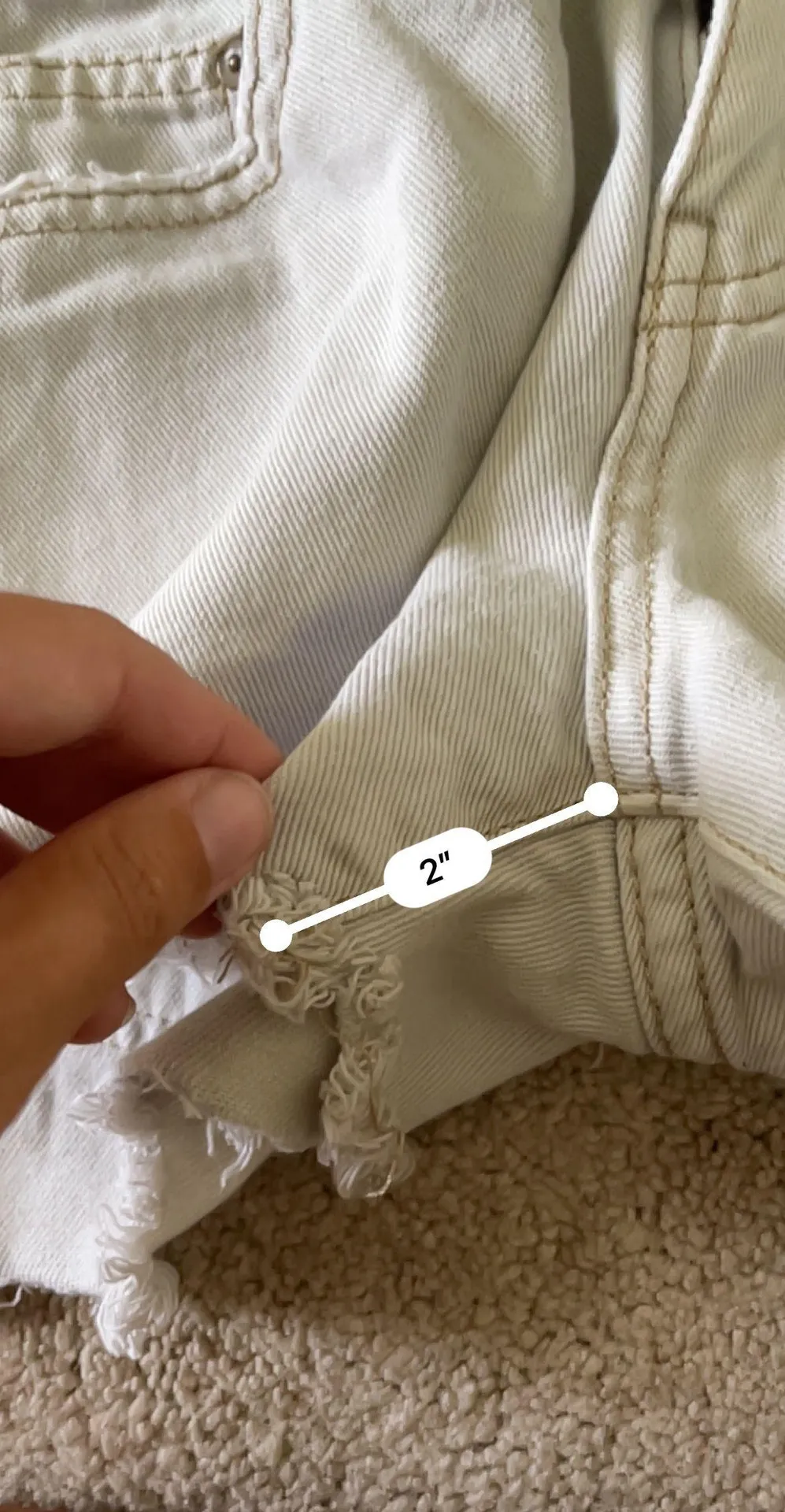 Free People Grey Denim Jean Shorts - Image 3