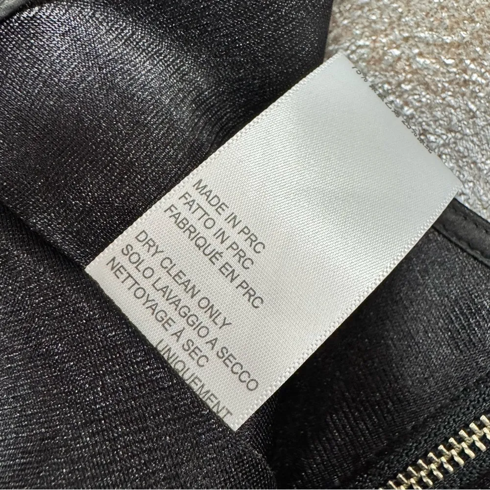 NEW Kim Shui Hot Shorts K Initial Zipper Faux Leather Black Large L NWT - Image 10