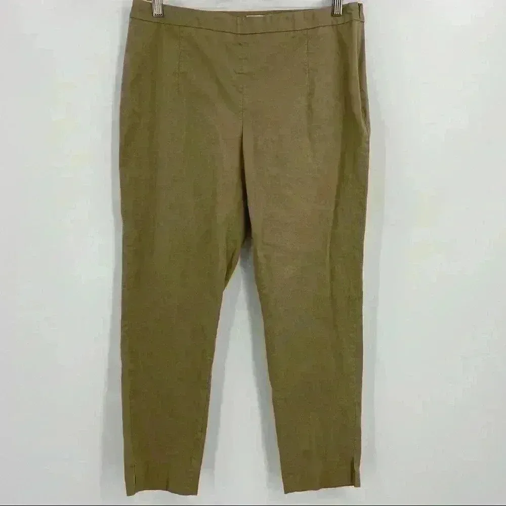 Carmen Marc Valvo Gold Shimmer Champagne‎ Pants Size 12 - Image 6