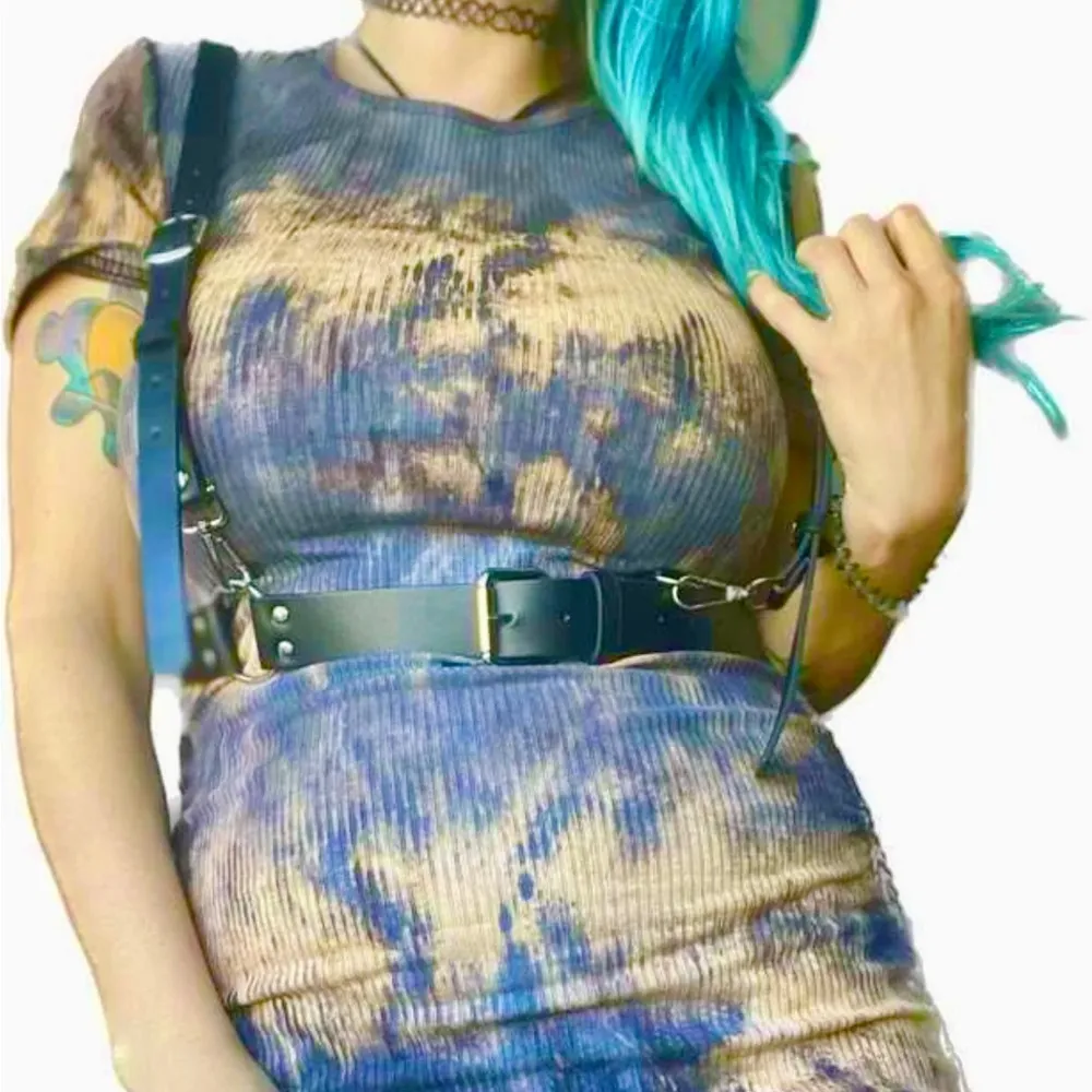 Black Harness Underbust Suspender O Ring Belt New - Image 9