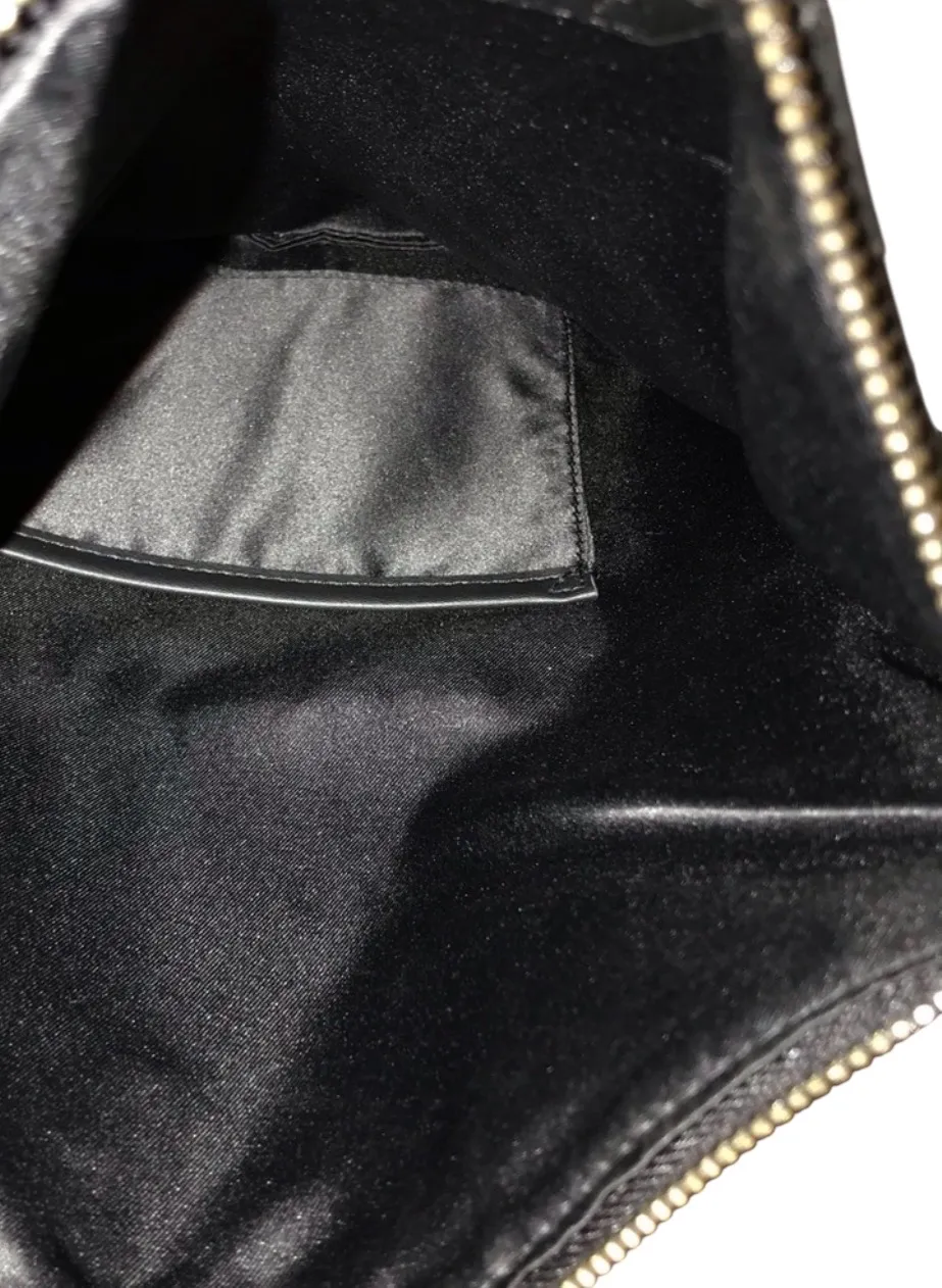 NWOT Summer & Rose Fold Over Clutch Bag Purse Gold Zipper Velvet Accent - Image 6