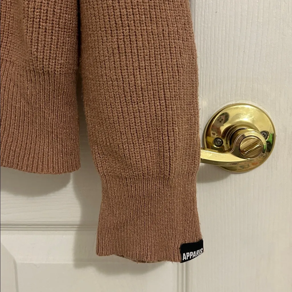 Apparis Andi Ribbed Cardigan in Camel Tan Brown OSFM One Size Fits Most Revolve - Image 10