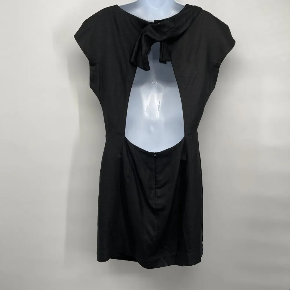 BCBG BCBGMaxazria Runway Collection Draped Open Back Backless Sheath Dress Black Size 10 - Image 5