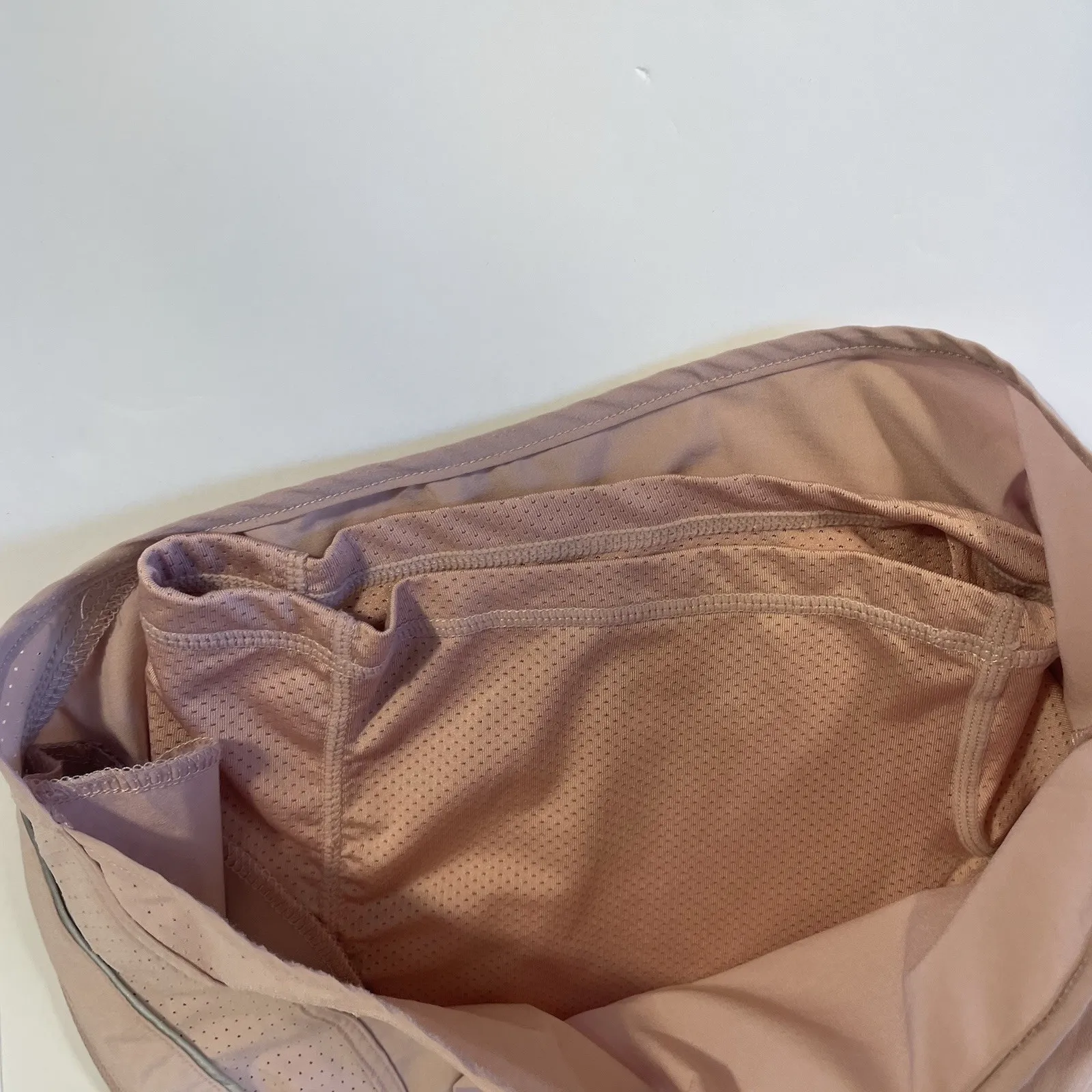 NOODME Women's XL Running Shorts Blush Pink Lined Zip Pockets High Rise Stretch - Image 3