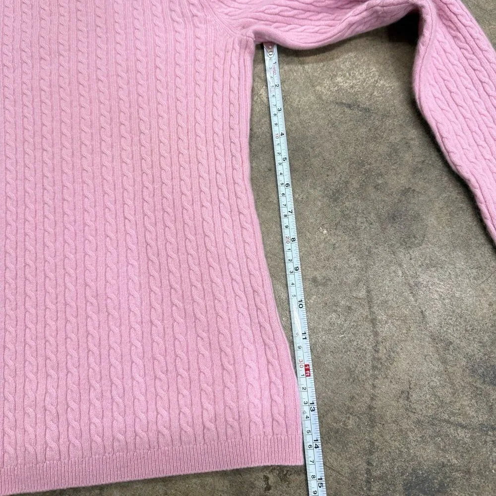 Vintage 100% cashmere Anne Klein coquette cable knit sweater - Image 4