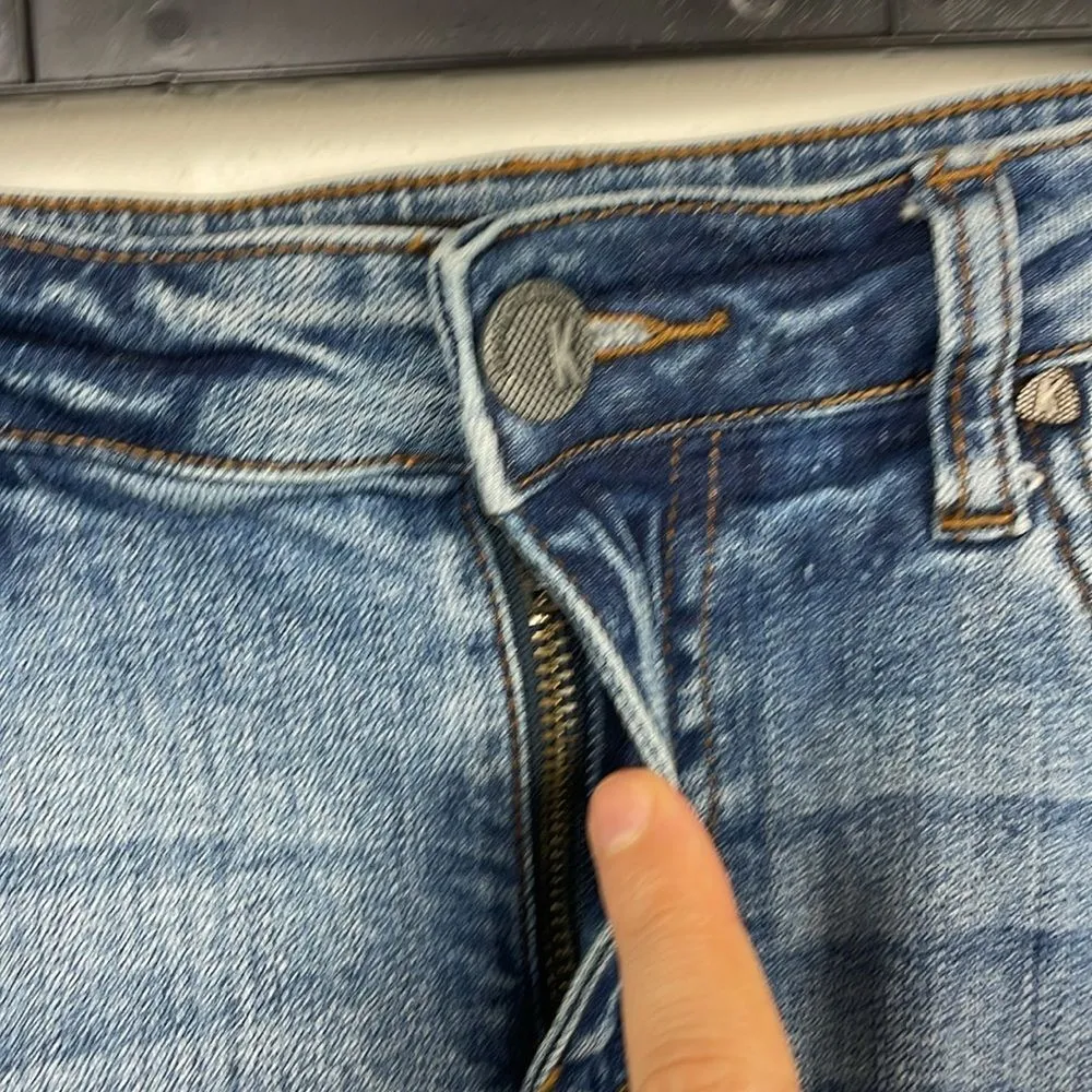 Kut from the Kloth Connie Skirt Blue Knee-length Jean Skirt size 2 - Image 6