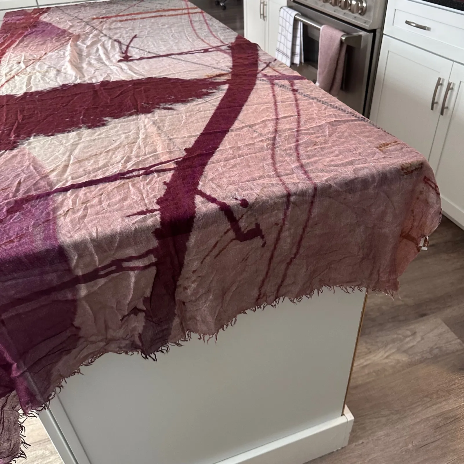 Memoire Imprimee Abstract Print Scarf Whimsigoth Dark Romantic Whimsical Purple - Image 8