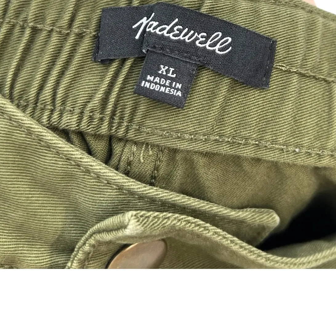 Madewell Cargo Convertible Midi Skirt (Re)generative Chino‎ Green Size XL - Image 11