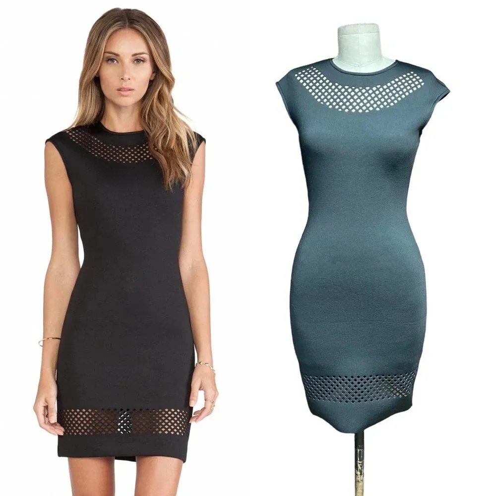 Torn by Ronny Kobo Morgan Laser Cut Dress Black Size‎ XS - Image 2