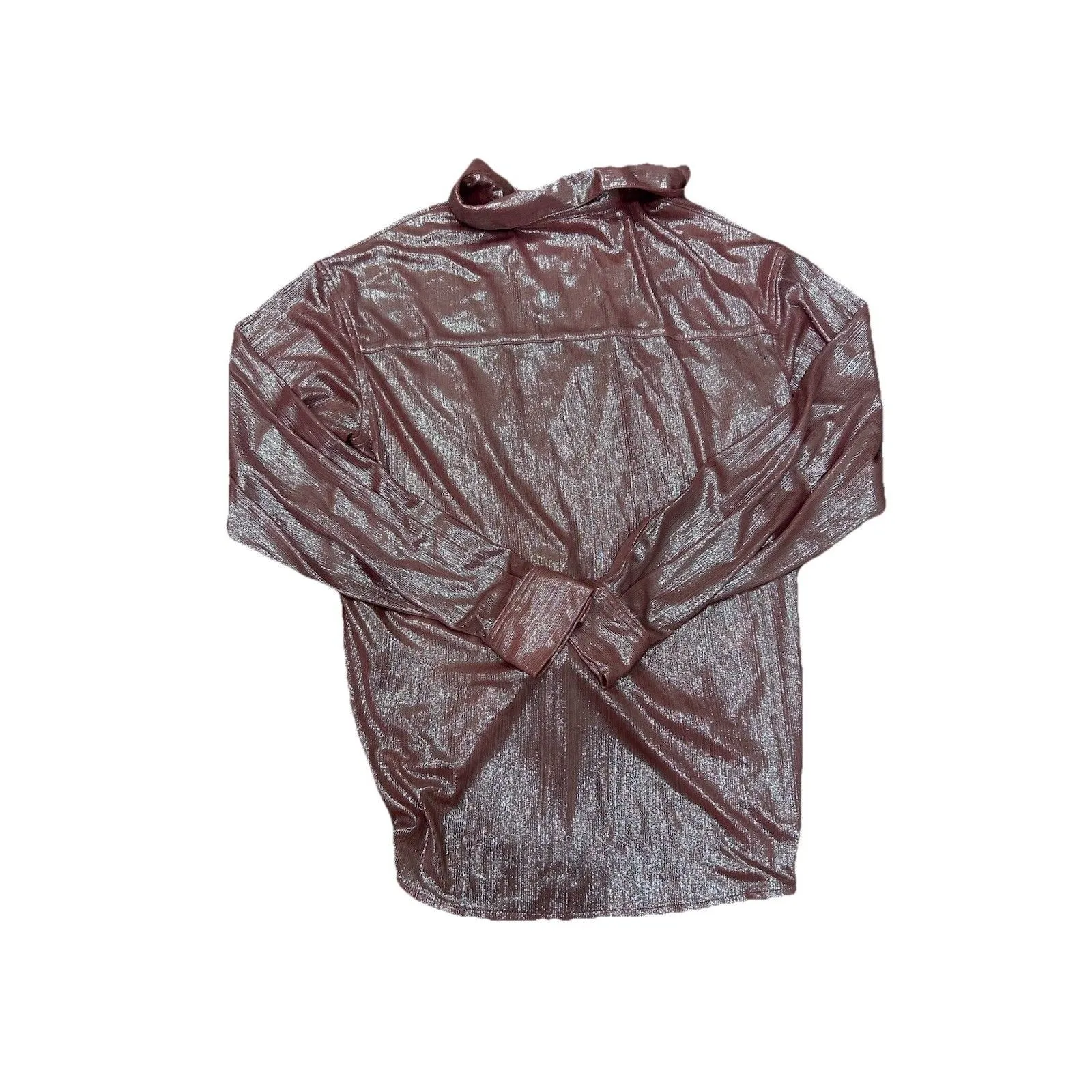 House of CB SET Roxanne shirt SHAHIA Skirt pink Plisse Sparkle Party Small Women - Image 13