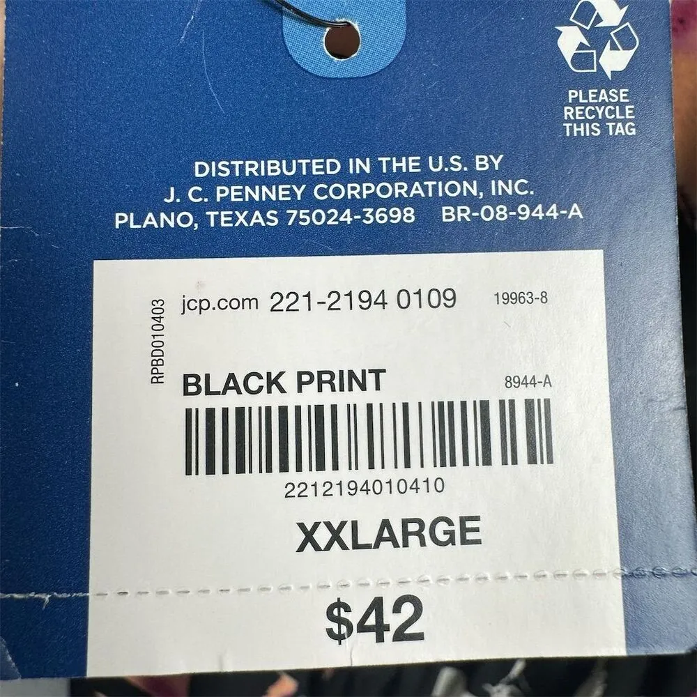 Arizona Jean Co. Women's 2XL Floral Romper Black Long Sleeve Casual NWT - Image 8