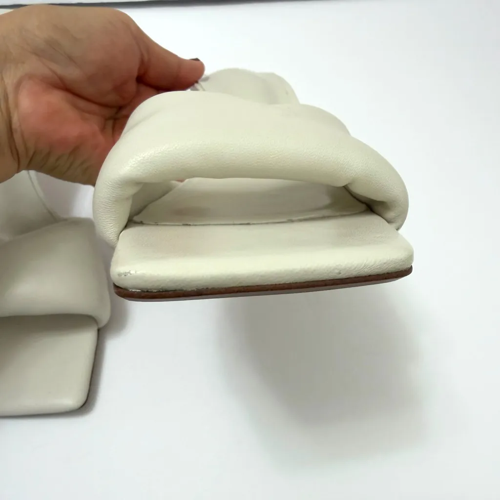 Tony Bianca Alexa Kitten Heel Nappa Leather Square Toe in Dove Cream Size 6.5 - Image 5