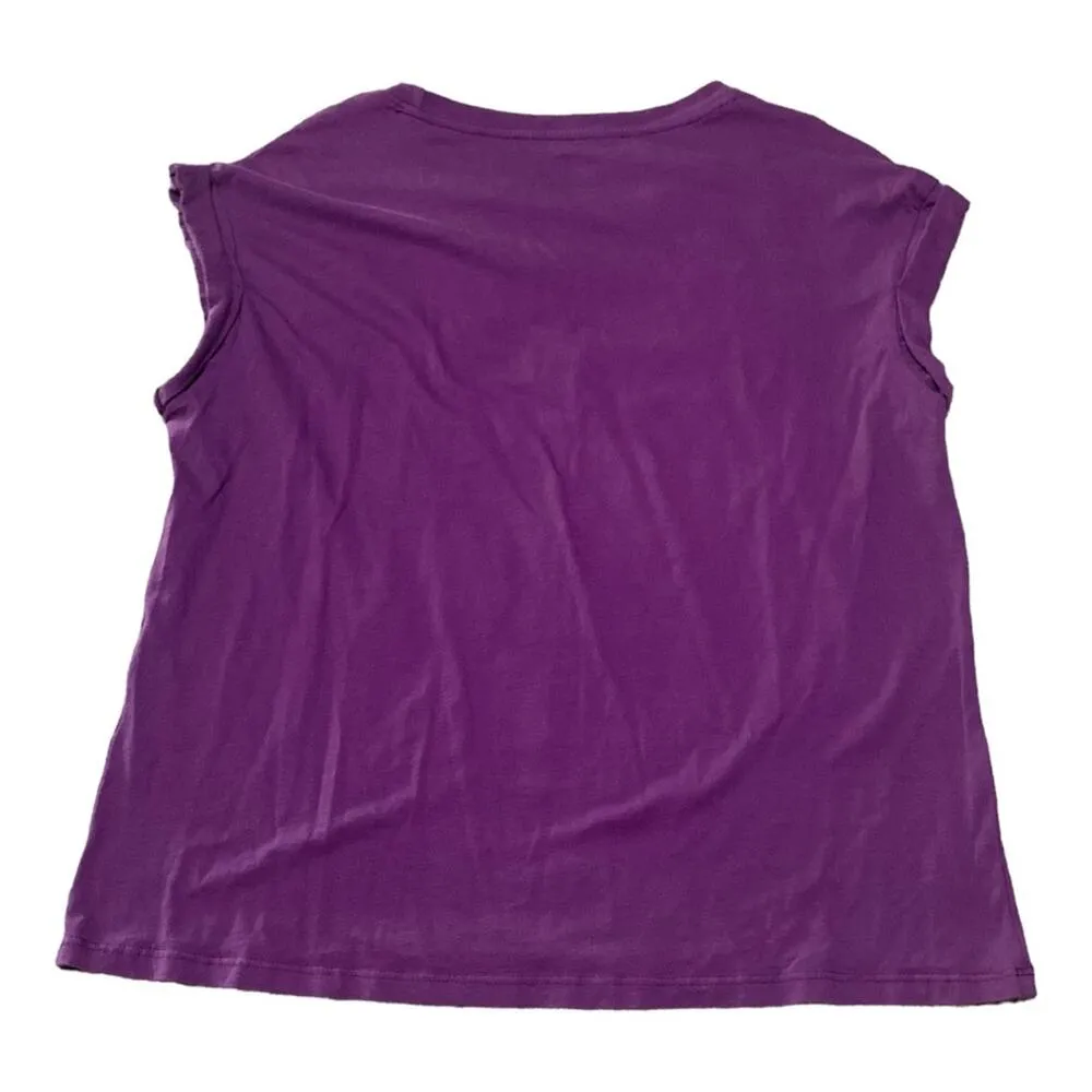 Harley Davidson womens large shirt purple skull shirt tee tshirt biker riding go - Image 5