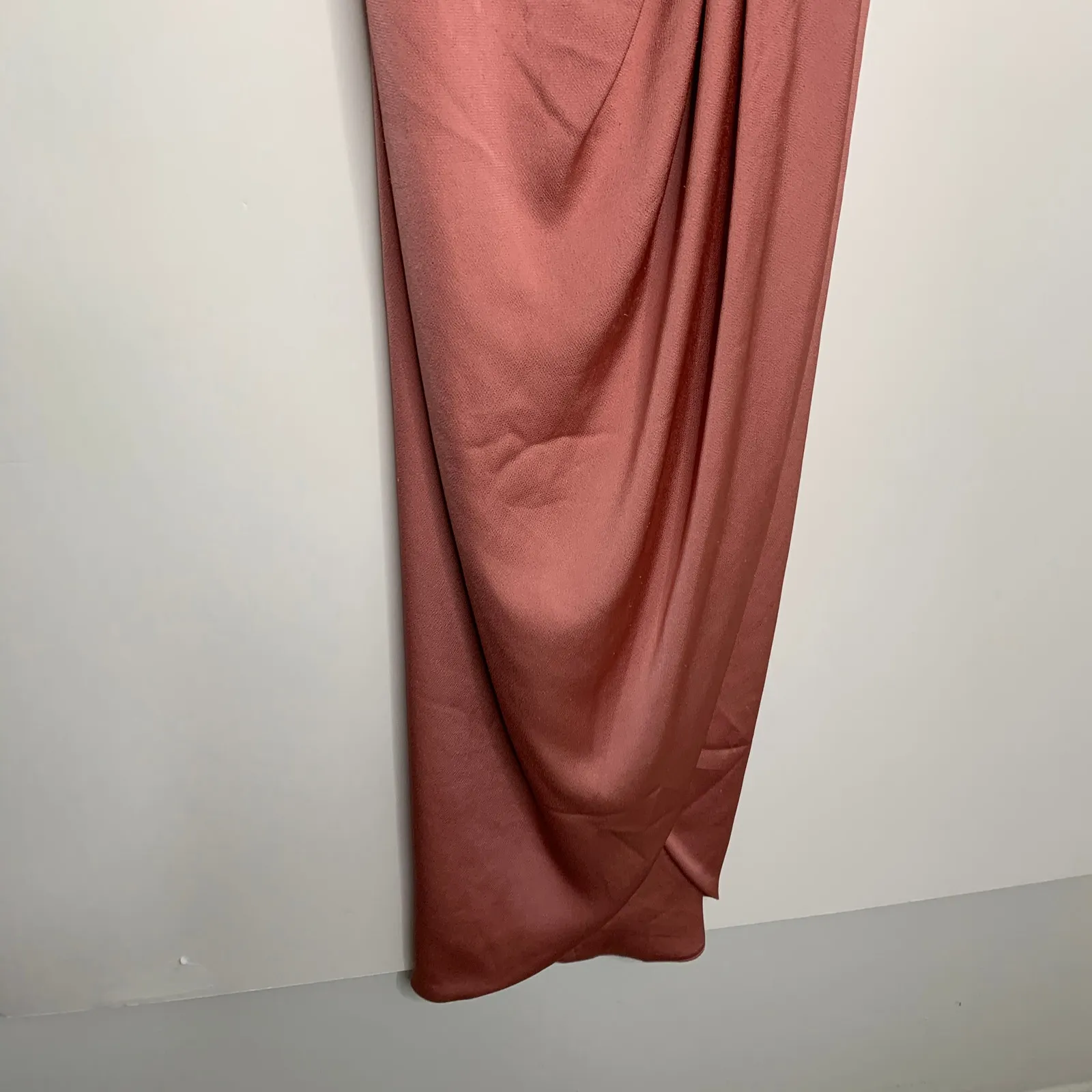 Shona Joy Luxe Cocktail Frill Midi Dress Rose Women's US 4 Small - Image 5